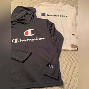 Bundle of TWO Champion Long Sleeve Pullovers Kids Small